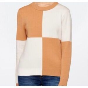 41 Hawthorne checkered colorblock crewneck sweater small